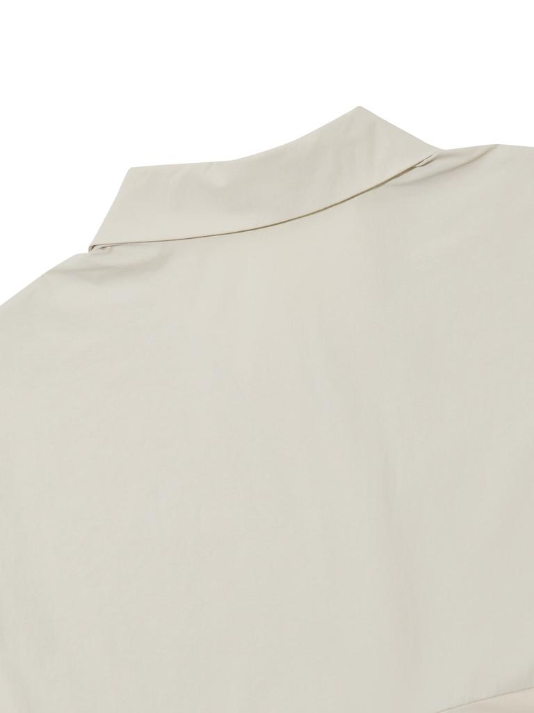 EIDER On The Rock Women'S Woven Short Sleeve Polo Shirt_Cream Beige