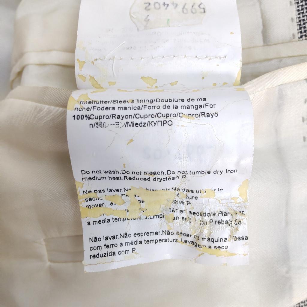 Hugo Boss Seidenmischung Maßgeschneiderte Jacke Herren S-M Grau(GEBRAUCHT)