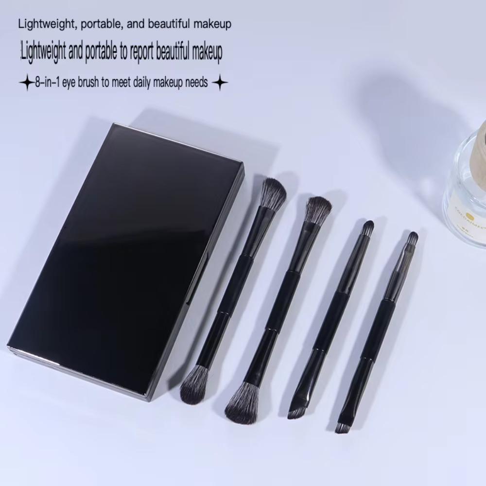 Double-ended Eyeshadow Brushes Set Eyebrow Pencil Cosmetic Brush Kit Travel Makeup Brush Set Girl