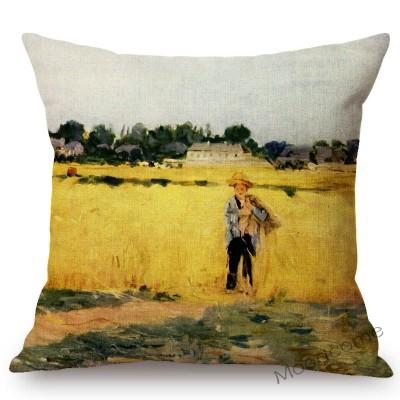 French Female Impressionist Painter Berthe Morisot The Craddle Gallery Oil Painting Throw Pillow Case Sofa Linen Cushion Cover