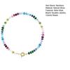 Stone Beads Necklace Colorful Beaded Choker Boho Summer Holiday Necklace for Women Daily Wear Party Beach Vacation Jewelry