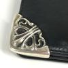 CHROME HEARTS Single Fold LNG SNGL FLD TIPS 2-fold Long Wallet Black/Silver