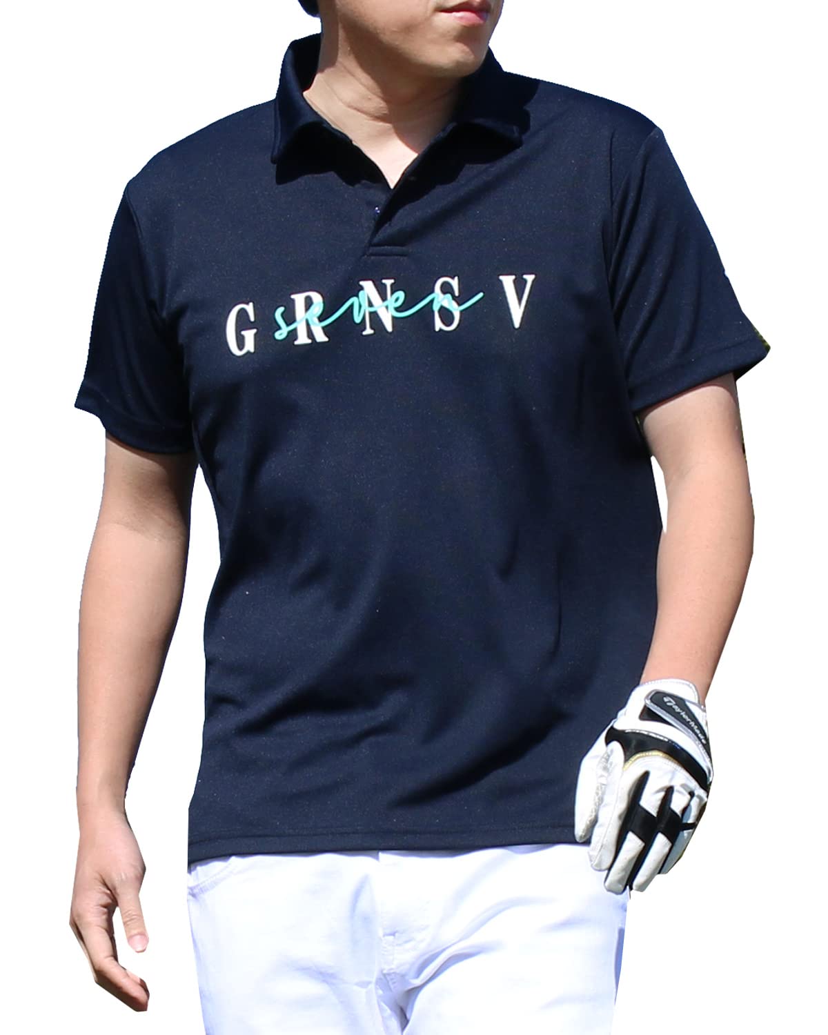 

TopIsm GIORNO SEVEN Golf Polo Dry Short Solid Logo Size M Men s Shirt, Moisture-Wicking, Quick-Drying Mesh, Stretch, Sleeve, Color, Print,