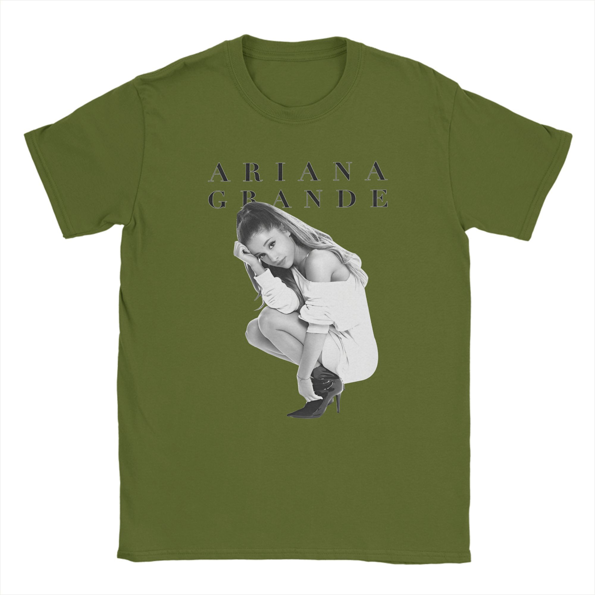 

Ariana Grande Singer Poster T-Shirts for Men Awesome 100% Cotton Tee Shirt Crew Neck Short Sleeve T Shirt Classic Clothing 4XL