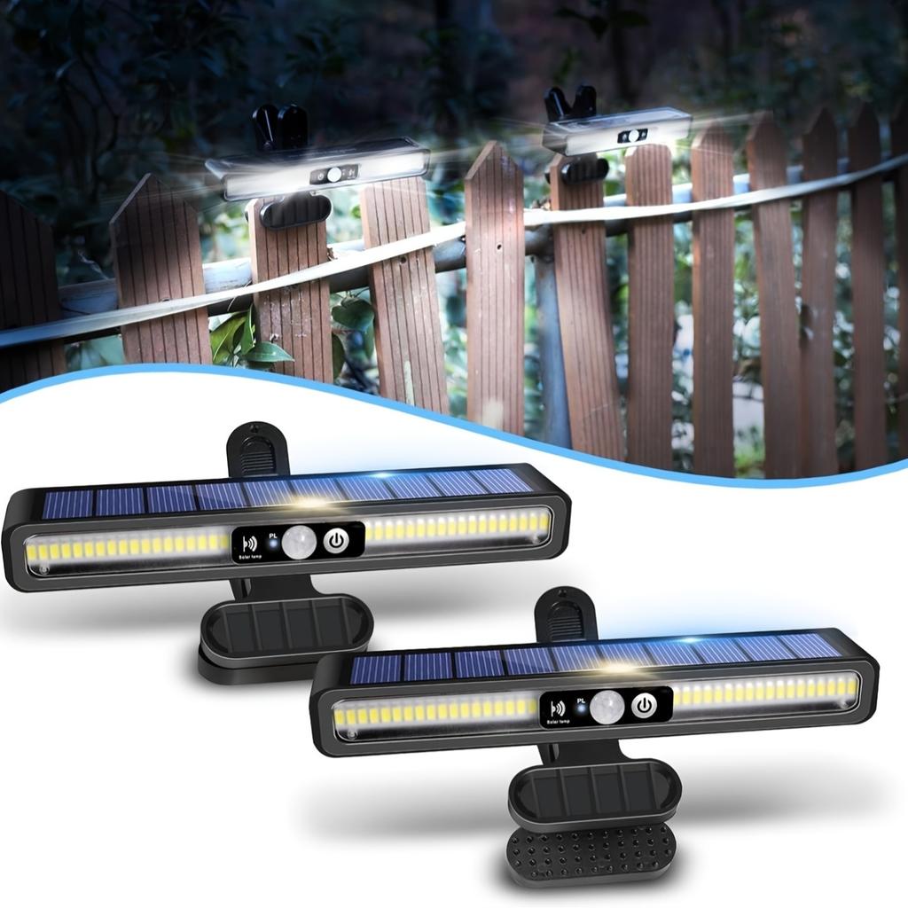 Clip On Solar Motion Lights Solar Fence Lights Outside with 36 LEDs Outdoor Waterproof Portable Solar Powered Security Light New
