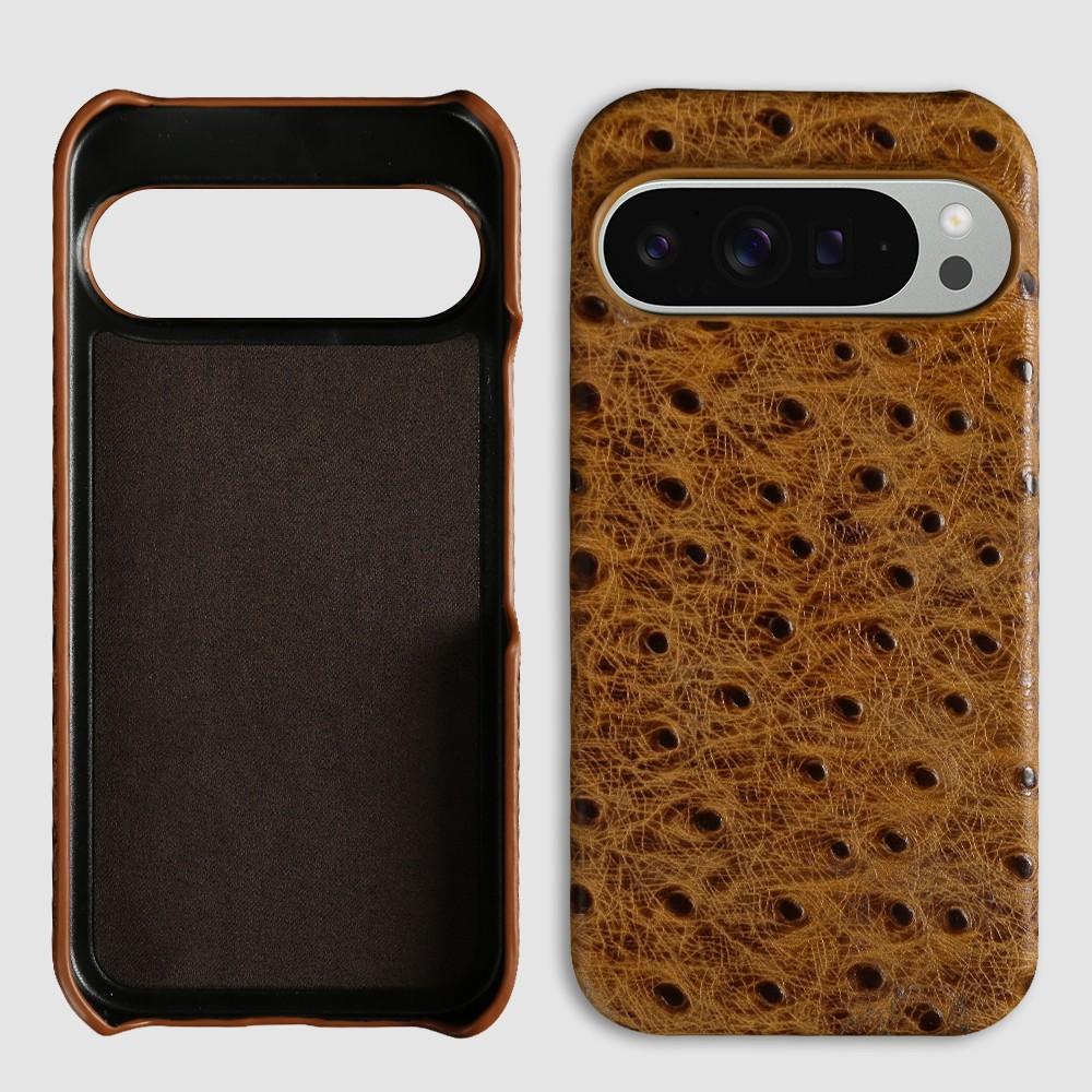Ostrich Genuine Leather Case for Google Pixel 9 Pro 8Pro 7A 6Pro 6A A 9ProXL  Cowhide Back Cover Coque Protective Shell