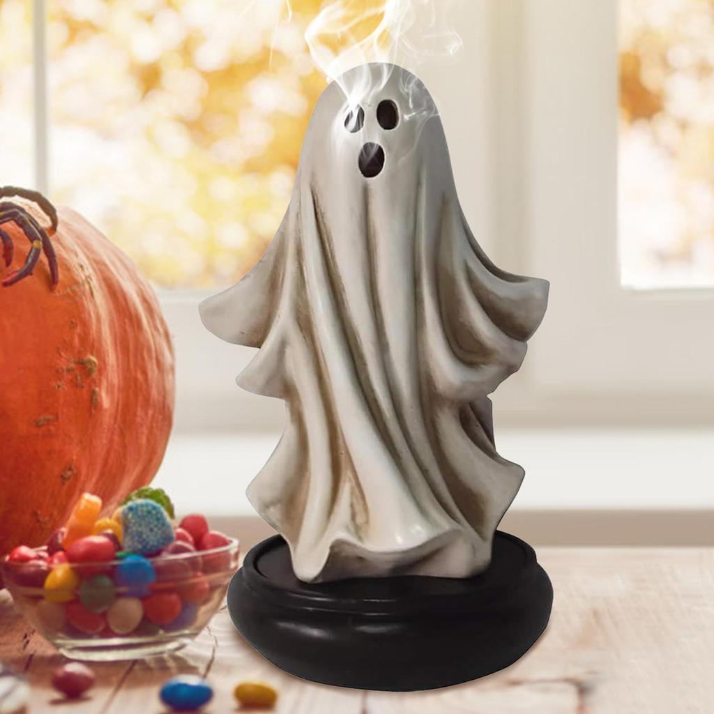 Halloween Incense Burner Gothic Decoration Ghost Burner Decorative Holder Stove Spooky For Meditation Outdoor Patio Altar Room