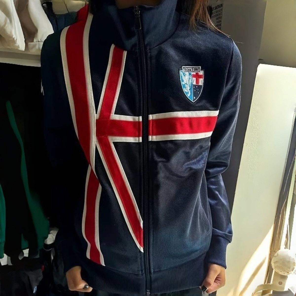 

2KWEIRD Y2K Ретро Осінні та Зимові Жіночі Повсякденні Топи на Блискавці M синій