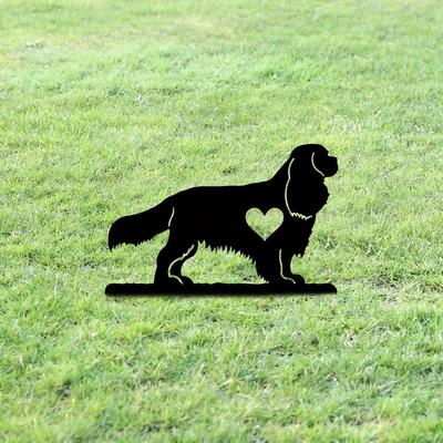 Dog Garden Stake - Iron Art Silhouette Metal Yard Sign | Creative Courtyard and Outdoor Garden Decoration for Pet Commemoration