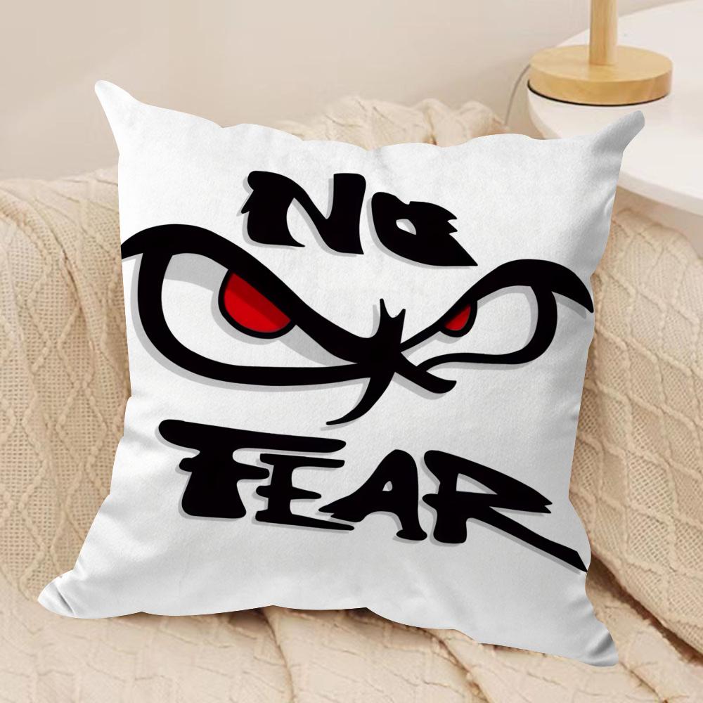 Classic No fFear Cushion Cover Short plush Doublesided Print Square Throw Pillow Covers Sofa Home Cushion Decor