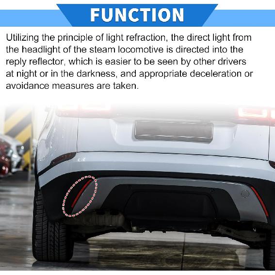 Stötfångarreflektor Kompatibel för Land Rover Range Rover Velar 2018-2023, Hållbar Plast Röd Bakre Vänster Stötfångarreflektor Sidomarkör