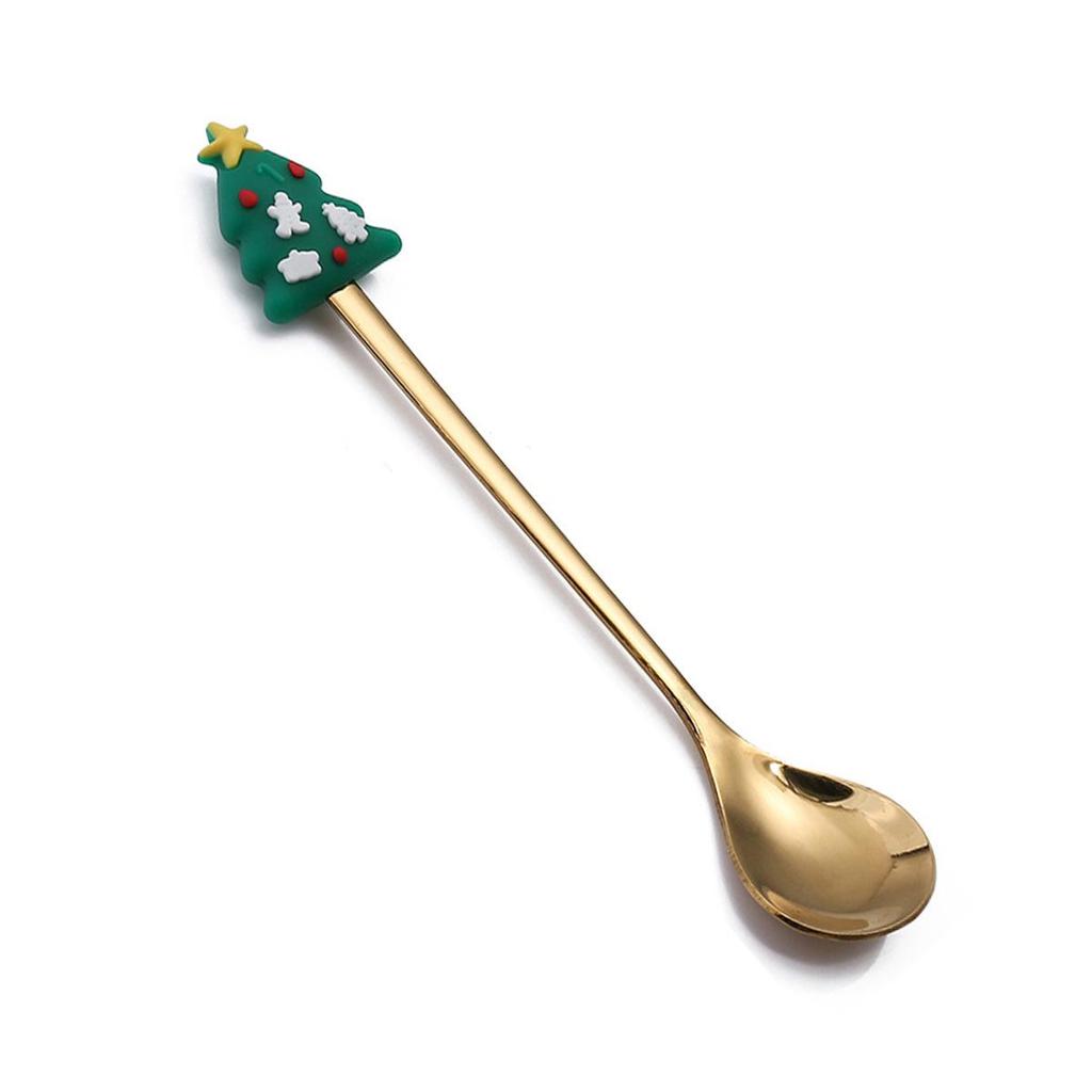 Christmas Cartoon Snowman Spoon & Fork Set - Cute Dessert Cutlery Gift