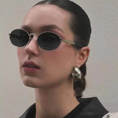 Oval Shape Men's Sunglasses European American Style Anti-glare UV Protection for Women Driving Fishing