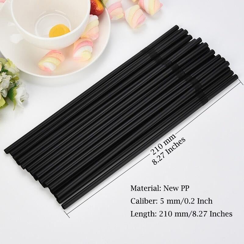 100/400/1000pcs per Pack Bended Black Straws for any Drinks Patient's Straws Party Straws For Cola Beer Juice  and Water