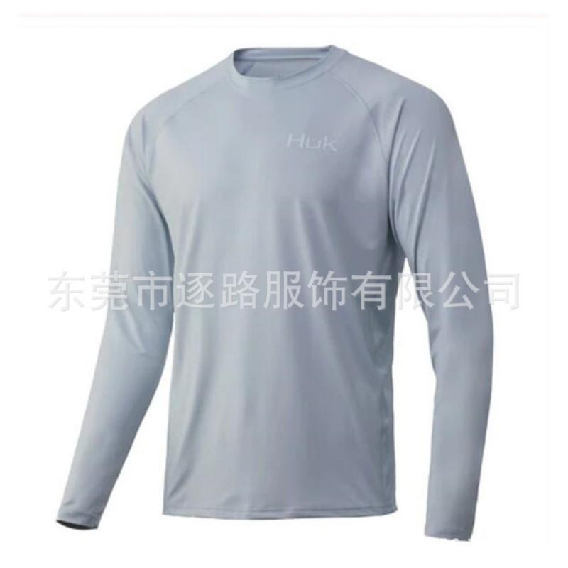 Mens Quick-Dry UV Protection Fishing Shirt Long Sleeve Breathable Bamboo Fiber Outdoor Sport Top Summer