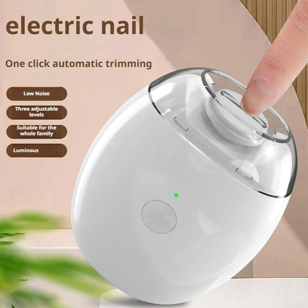 Tragbarer Elektrischer Nagelschneider Mit LED-Licht Automatischer Nagel Schleifer Trimmer Für Baby Erwachsenen Mini Maniküre Werkzeuge Nagelpflege