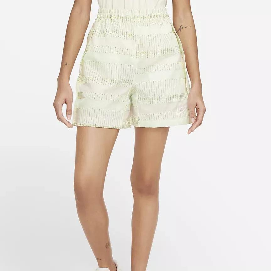 Nike Letter Print Casual Sports Shorts Women Bottoms Beige DC5496-902