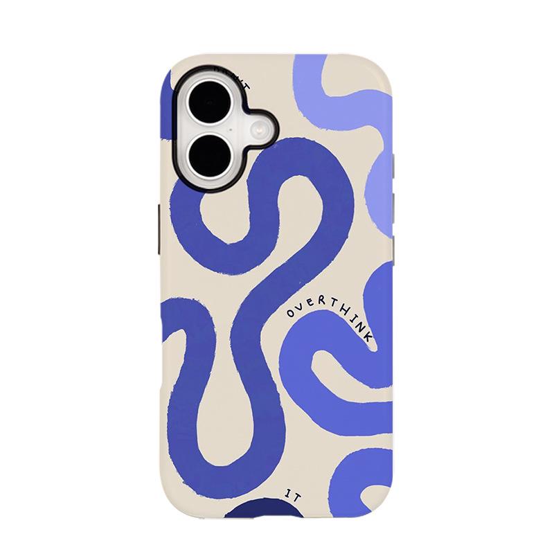 Magnetic Drop-Proof Wavy Phone Case for Apple 17/16 Pro Customizable for Drop-shipping