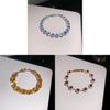 Geometric Square Pendant Bracelet With 18k Gold Plating And Zircon For Womens Fashion Accessory