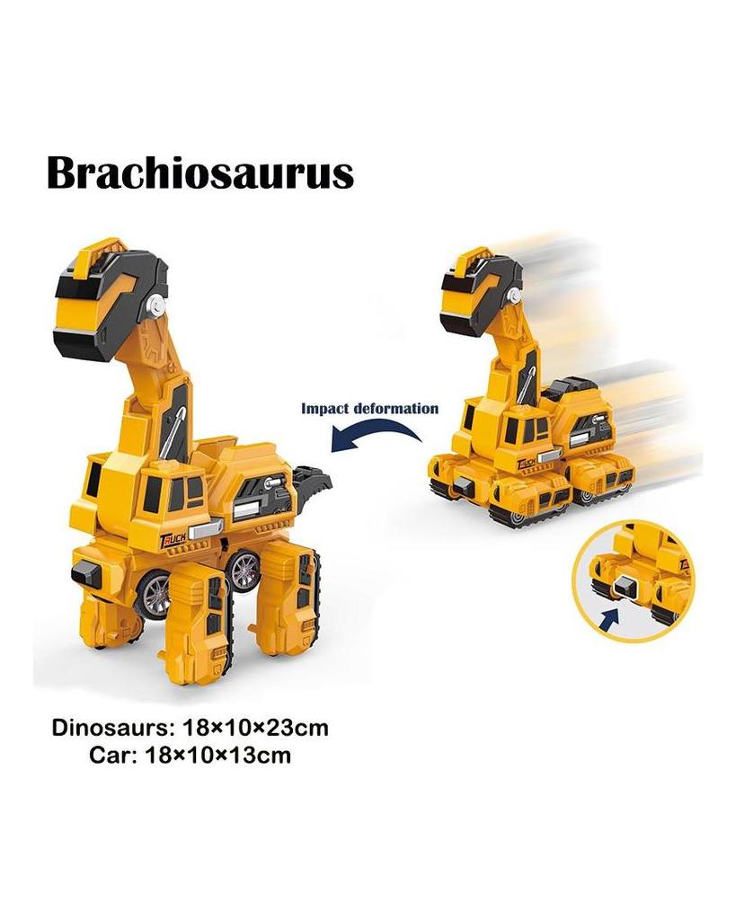 Dinosauří hračka auto havárie deformace autobagr model inerciální techniky chlapec 3/5/8 let