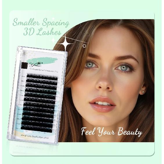 Yelix Smaller Opening 3D Lashes Narrow 3D W Shape Eyelash Extension Premade Volume Fan Lashes Natural Soft Eyelash