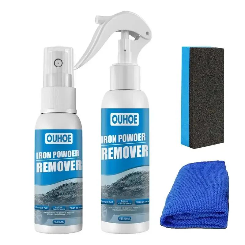 Car Tire Metal Rust Remover Spray Multi-purpose Maintenance Liquid Rust Remover Detergent Iron Powder Cleaner Set Accessories Ne