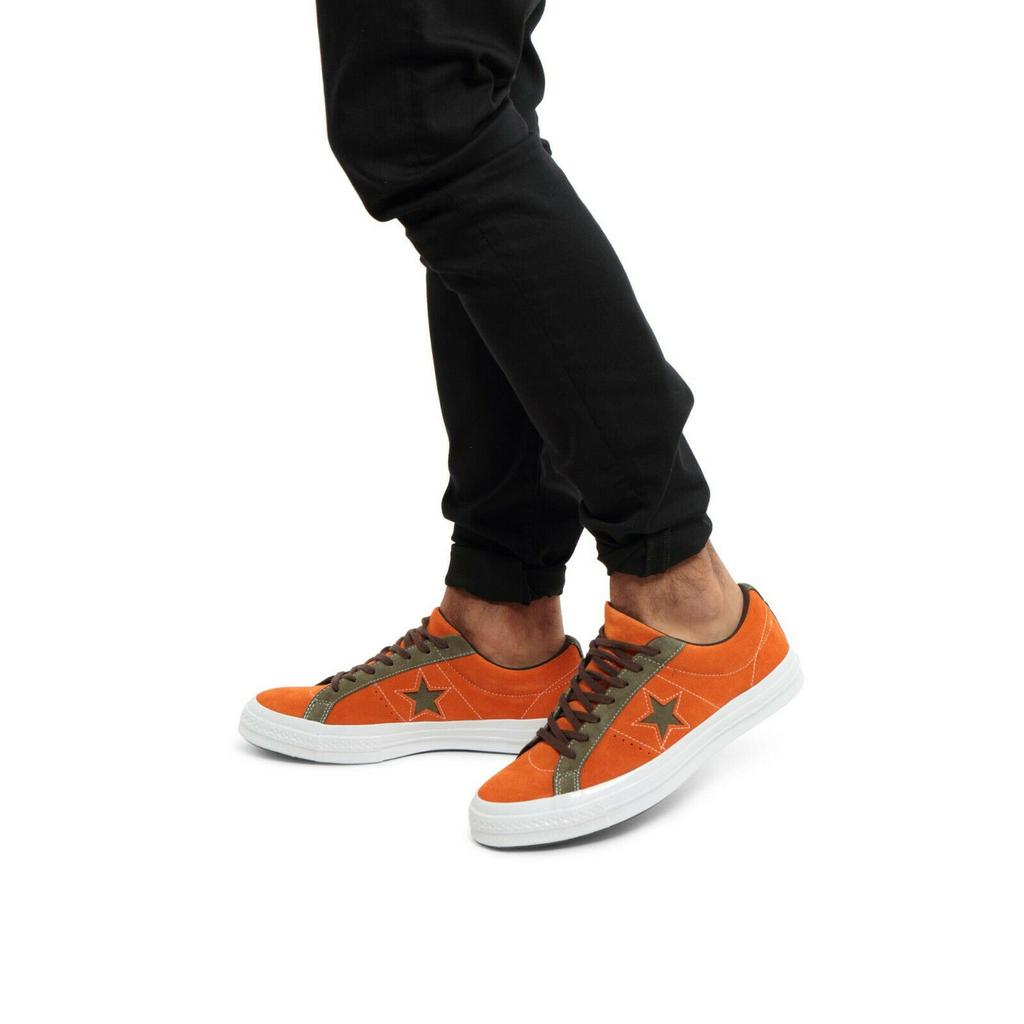 Converse One Star Carnival Stitching Fleece Low-Top Board Shoes Unisex Orange