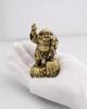 Einer der Sieben Glücksbringer Seidige Makita Antike Buddhistische Takaoka Kupferwaren Daikokuten, Götter, Gold. Bildhauer Shuun. Originalgold. Statue. (Daikokuten