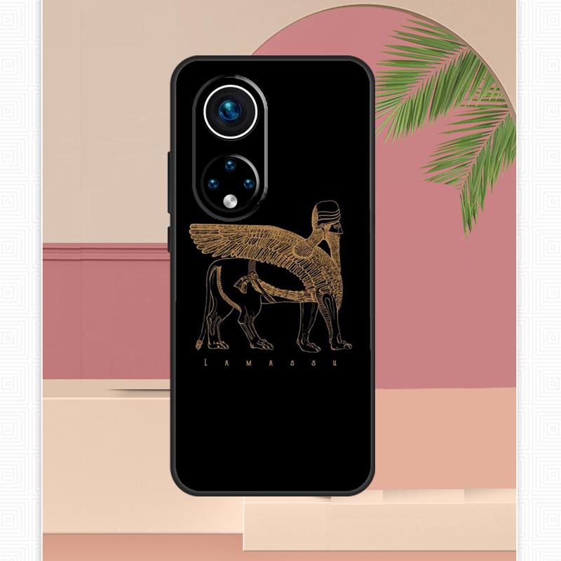 Assyrian Lamassu Winged Bull Case For Honor Magic 5 6 7 8 Pro Honor 400 Lite 200 X9c X9b X9a X8b X8a X8c 50 70 90 Cover