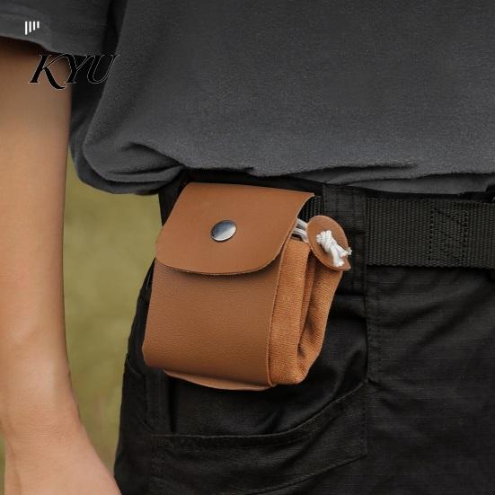 Hands Free Picking Sack Collapsible Foraging Bag with Belt, Canvas And PU Leather Waist Fruit Pouch, Adjustable for Fruits Vegetables Gardening