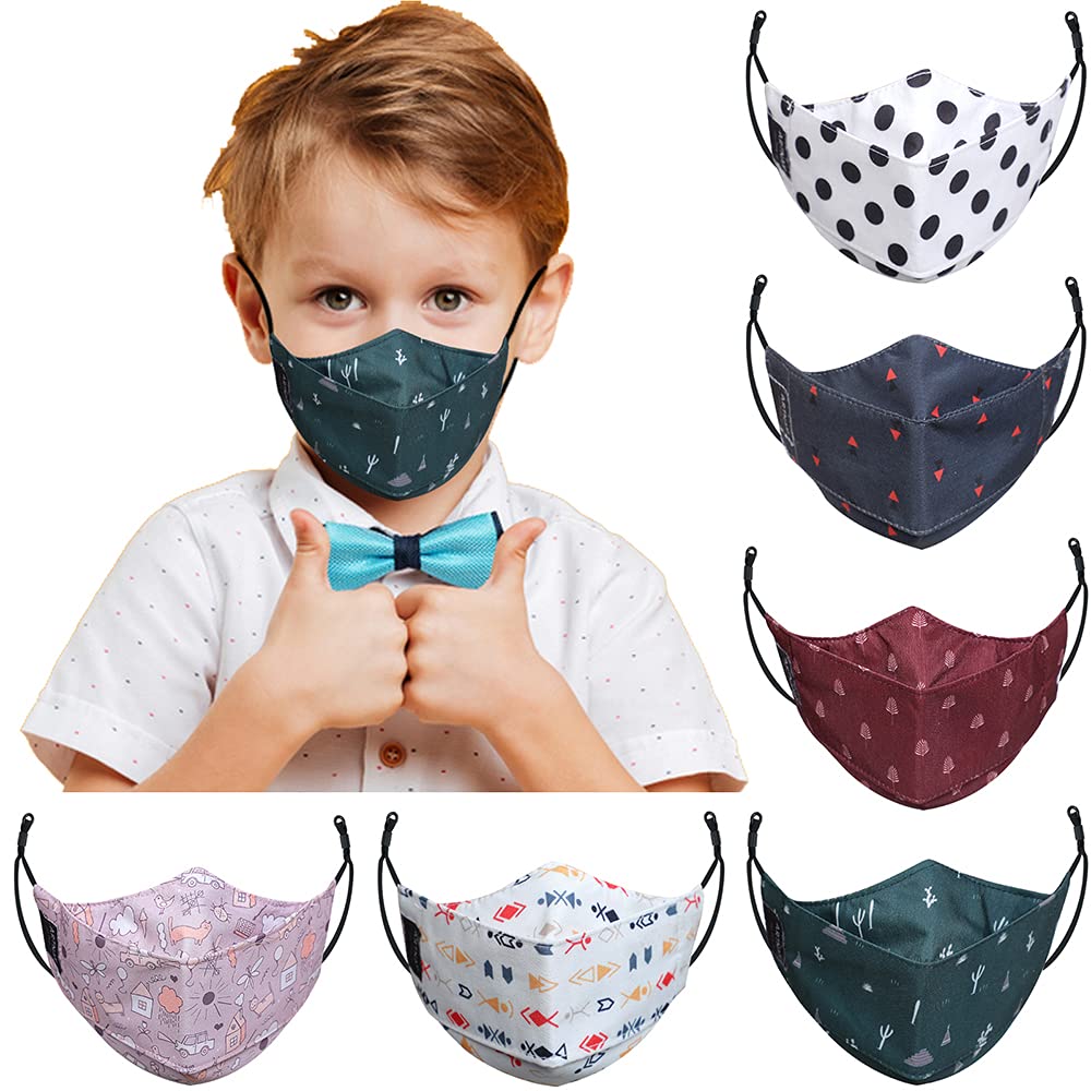 KAPIDA Kids 3D Mask Reusable, Washable, Breathable & Comfortable Stylish Face Mask with Adjustable Earloops for Boys Girls Children Gift, Cute Desig