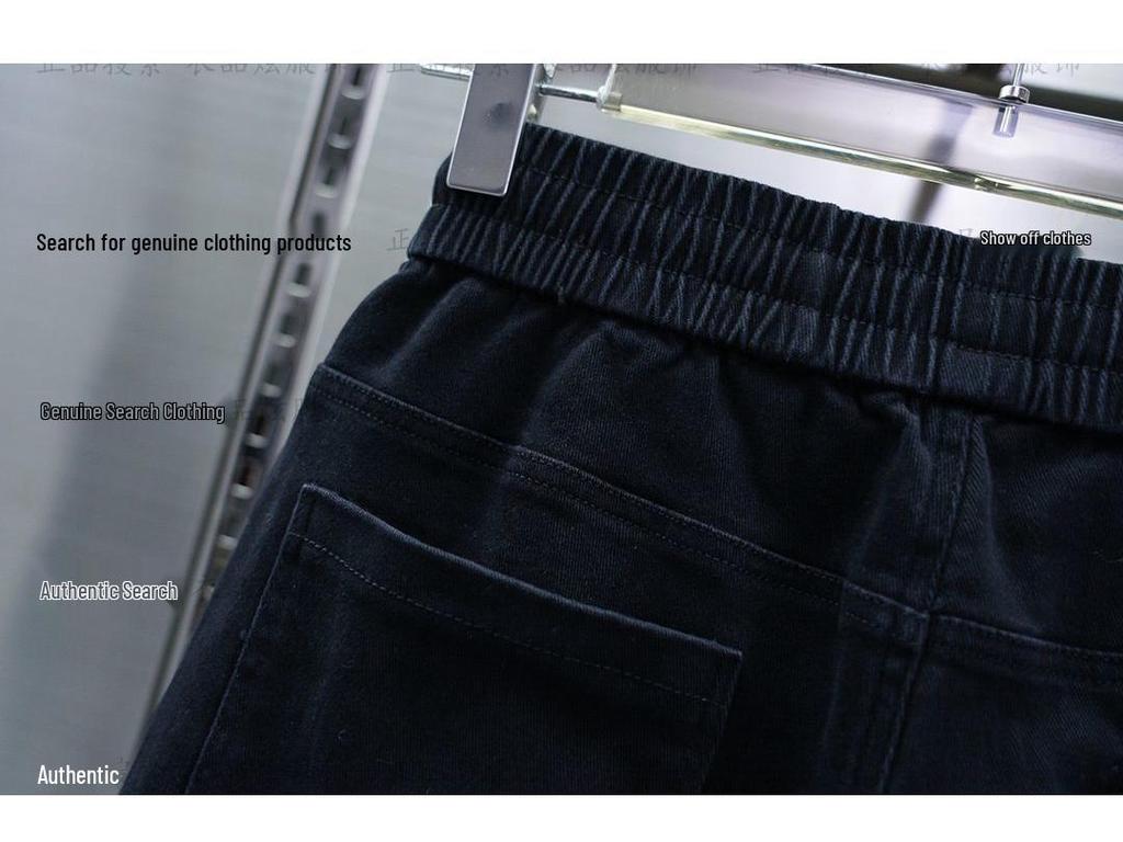 Trendy Men's Spring/Summer Elastic Casual Zipper Ripped Skinny Joggers Harajuku Long Pants
