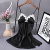 Vestito Accappatoio Estivo da Donna in Seta Babydoll Camicia da Notte Monocolore Scollo a V Lingerie Sexy Camicia da Notte Pigiama
