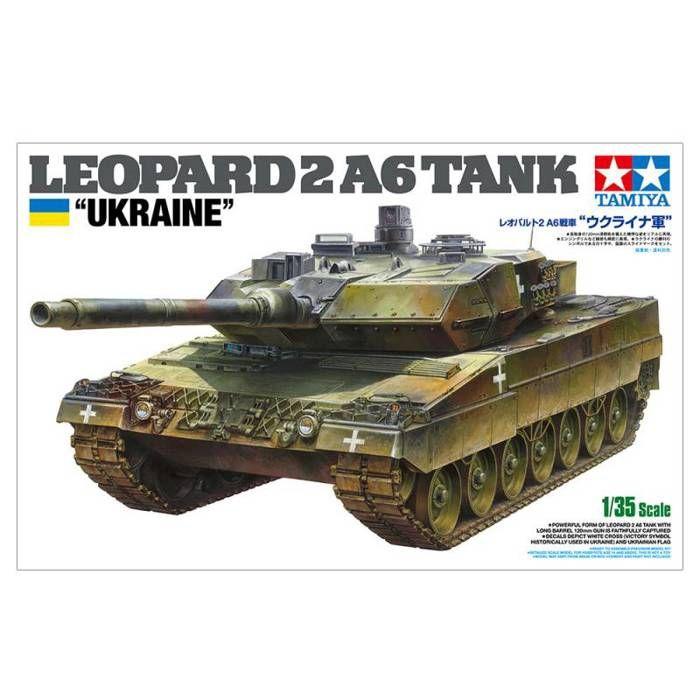 TAMIYA - Maquette Char Leopard 2 A6 Tank Ukraine Tamiya 25207 1/35ème Maquette Char Promo - Ref : 13831