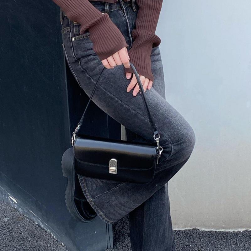 2024 Women's Brown Niche Luxury Underarm Shoulder Bag - Crossbody Small Square for Commuting