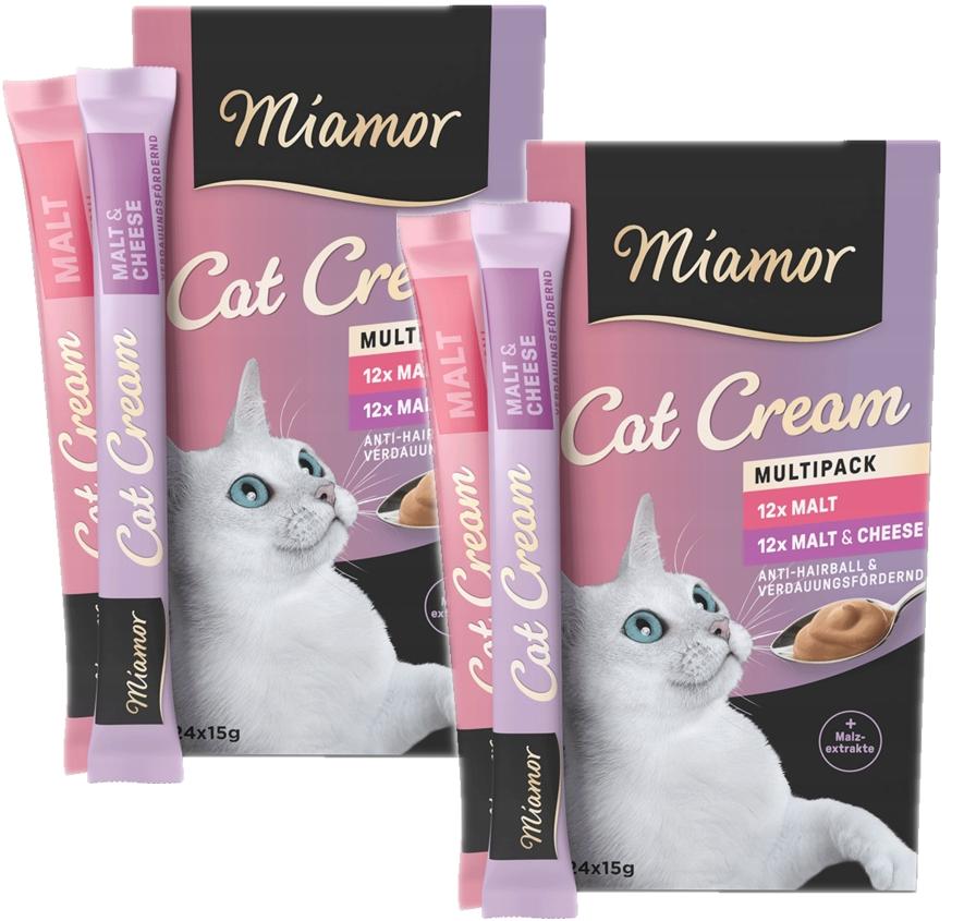 Przysmak dla kota Pasta odkłaczająca Słodowa MIAMOR Cream Malt 48x15g MIX