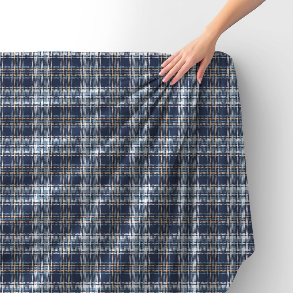 Royal Samt Stoff Polyester Zum Nähen - Motiv Kariert 18