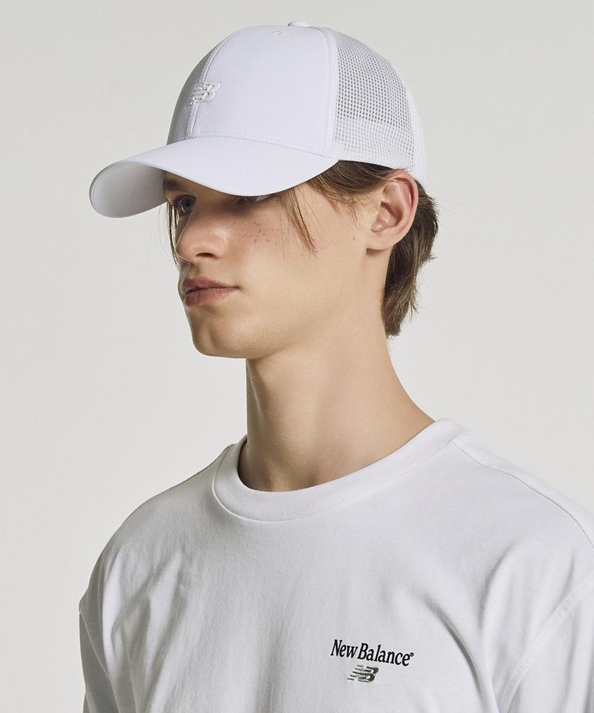 Nyuballanseu Nbgdgf2202 / Frozen Mesh Structure Ball Cap (White)