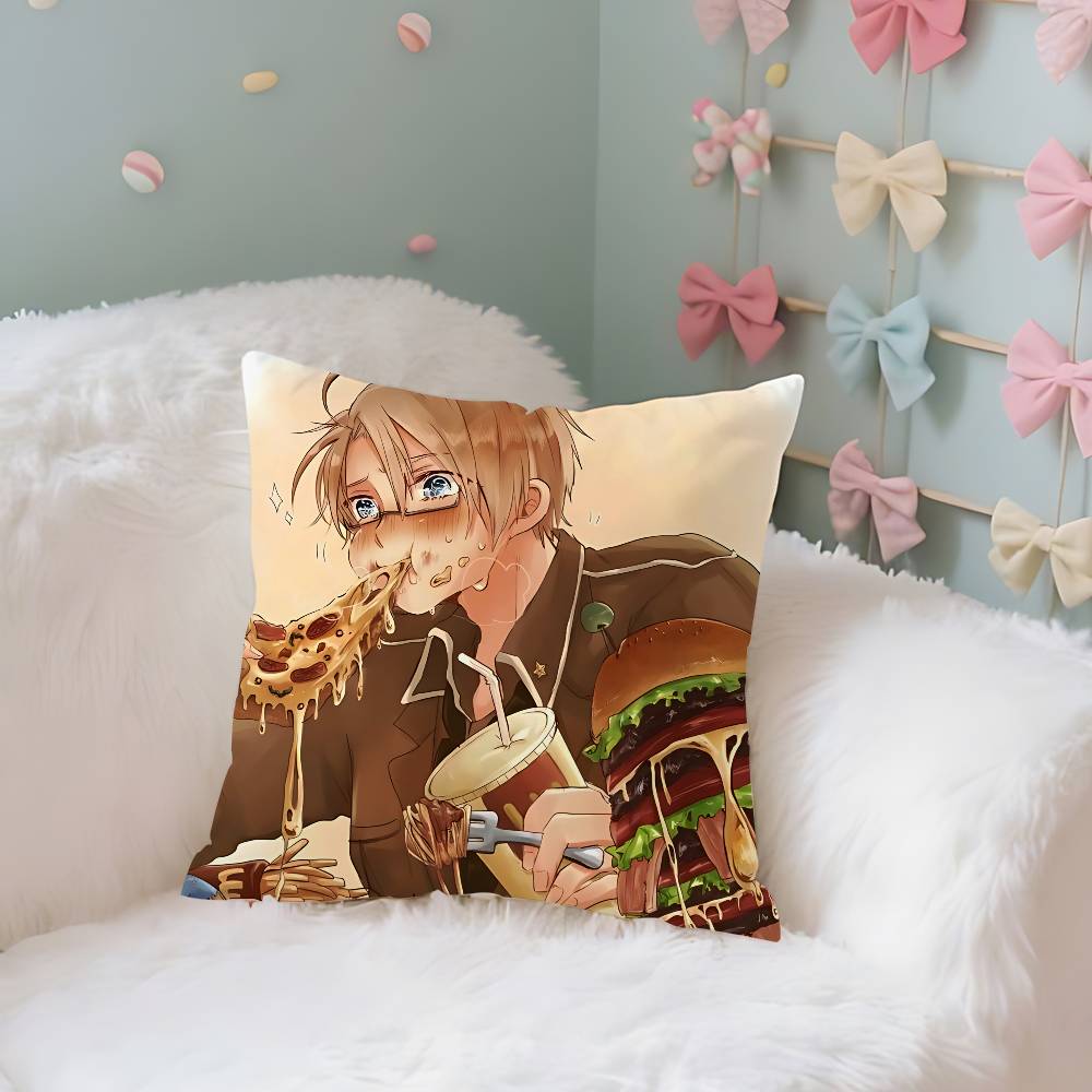 FunnyHhetalia World StarsS Case Plush Fabric Soft Pillowcase Double Sided Print Cushion Cover Household Gifts