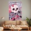 Cute Halloween Tapestry Pink Skull Pumpkin Home Decor Aesthetics Festivals Gift Living Room Party Backdround Cloth Sofa Blanket
