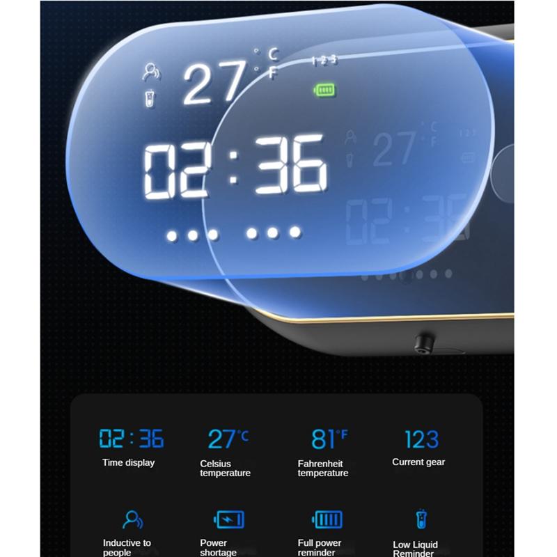 GTBL Automatic Soap Dispenser Wall Mount Rechargeable LED Display Gel Soap Dispenser For Kitchen Bathroom