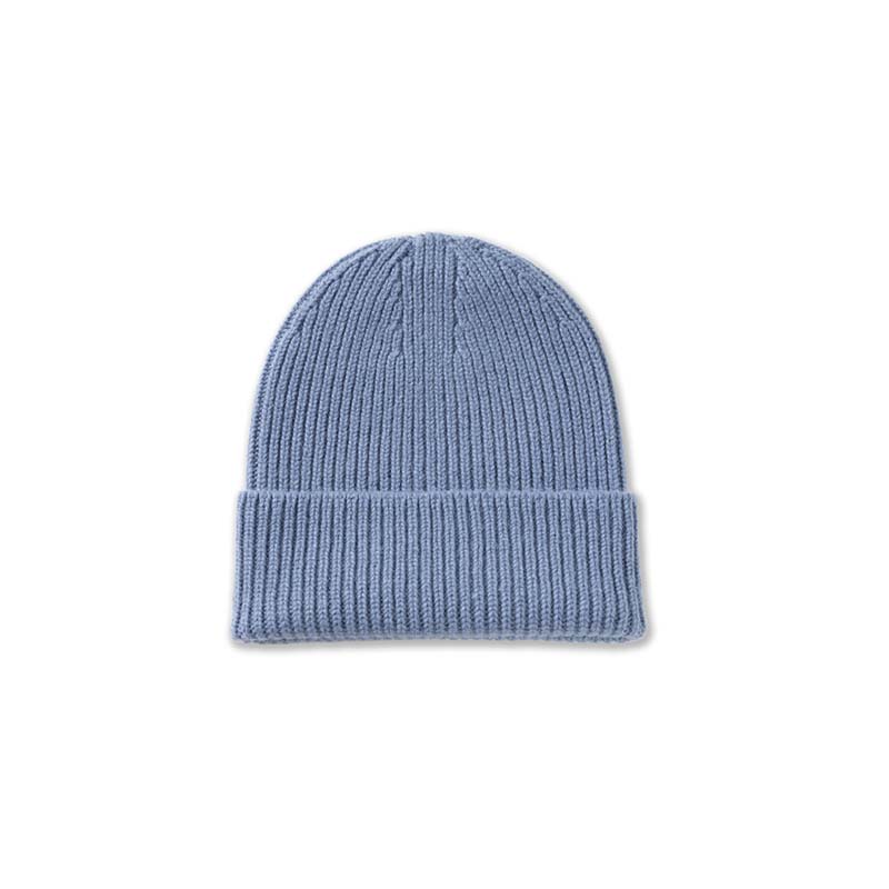 Solid 100%Wool Knitted Winter Hat Fashion Warm Hats For Women and Men