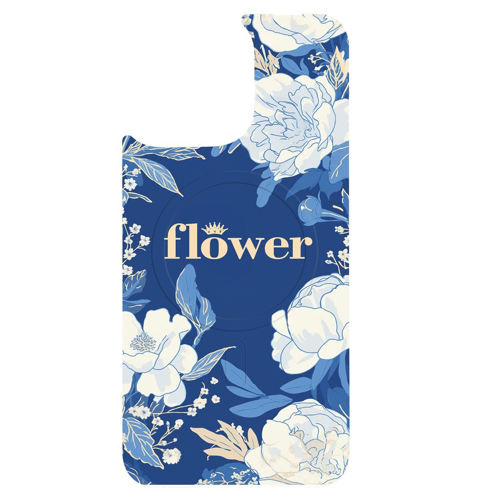 Applicable To Apple 16pro Magnetic Mobile Phone Case, Replaceable Back Plate 15promax All-inclusive Mobile Phone Case, Advanced Feeling Flower