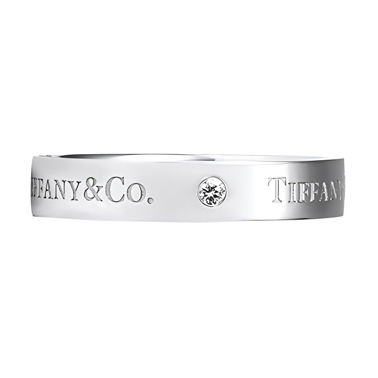 Tiffany & Co.. ® Kollektion 4 mm Platin Diamantring Damenringe GRP07648