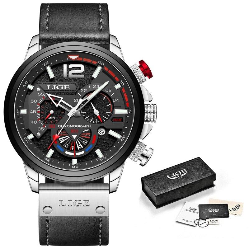 

Fashion Watch Man Luxury Chronograph Sport Mens Watches Quartz Wristwatches Leather Male Waterproof Clock Relogio Masculino