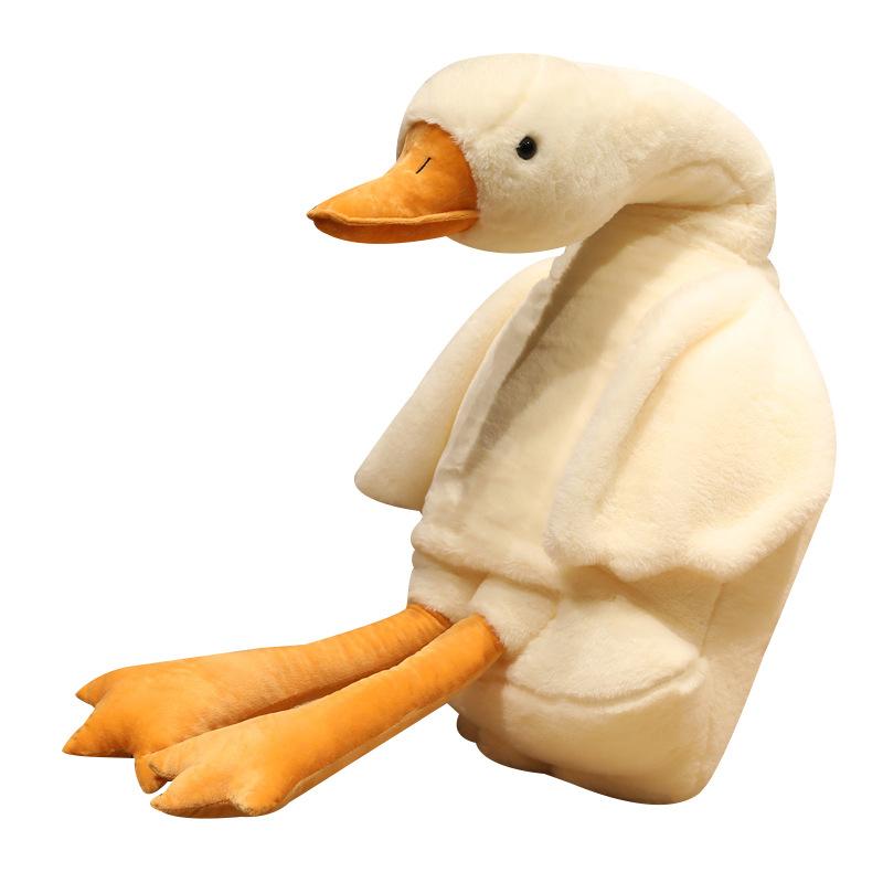 Niedliches großes weißes Gänse-Kissen, Plüschtier, Puppe, Heimsofakissen, Mädchenschlafkissen, beruhigende Puppe
