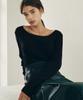 ADAUL Lav Square Knit Tee - Black