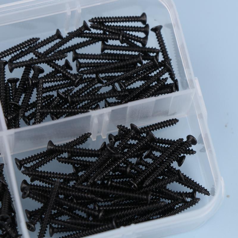 400/800 Stück/1 Satz M2 Schwarz Selbstschneidende Schrauben Sortimentskasten Sicherungsschrauben und Holzschrauben