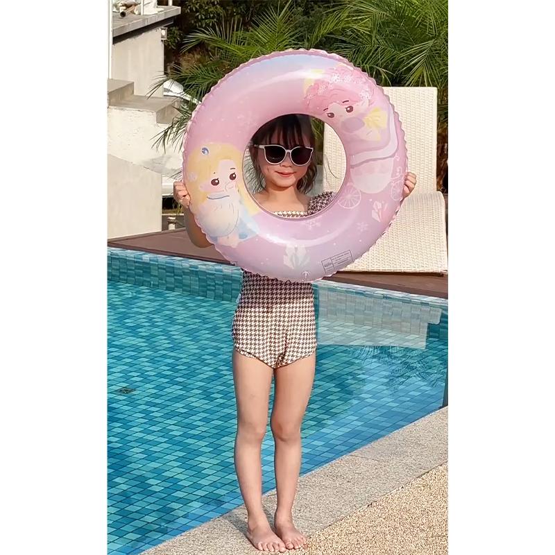 And Adults Children Thick Cartoon Girl Pattern Swimming Circle Toy Water