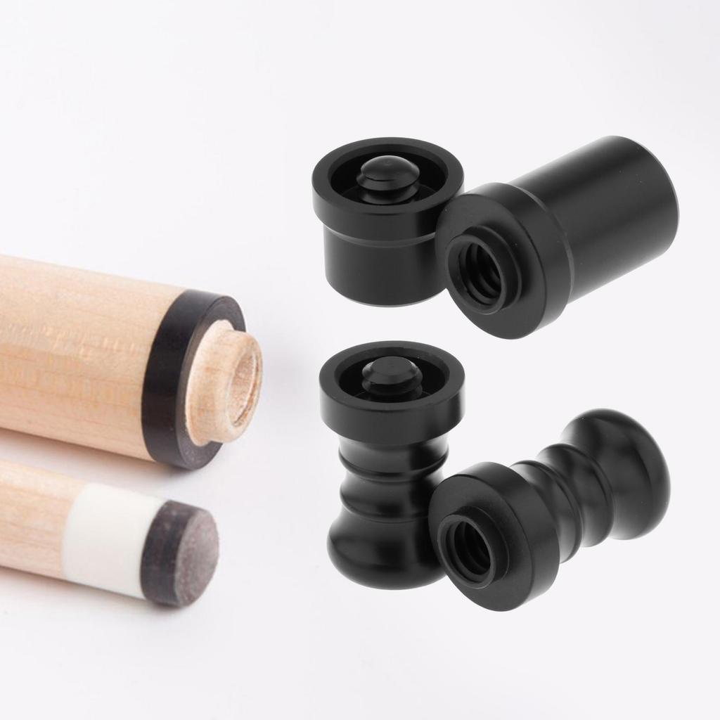 Pool Cue Joint Protector Durable 3 Threads Black Protective Cap Protect Shaft and End Replacement 1 Set Joint Pin Protector Cap